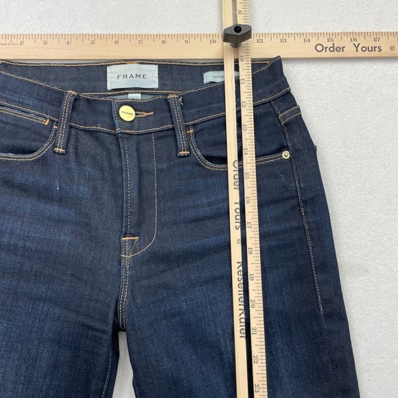 Frame Womens Blue Le High Skinny Mid Rise Pants Jeans Size 24 - Picture 8 of 11